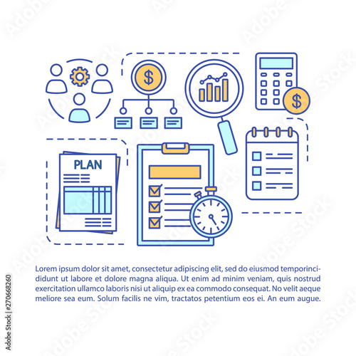Business plan article page vector template