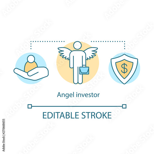 Angel investor concept icon