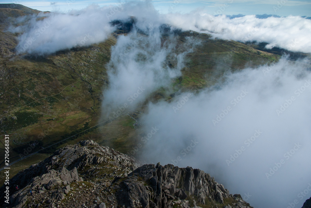 View from the Peak of Mt Tryfan, Snowdonia View from the Peak of Mt Tryfan, Snowdonia