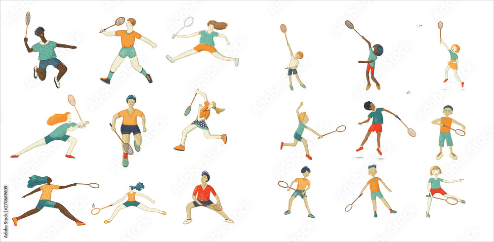 Badminton adults and children bundle set