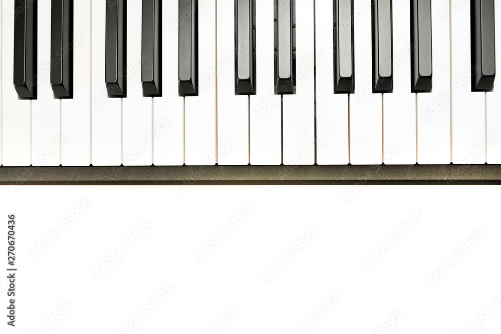 piano keys on white background piano keys on white background
