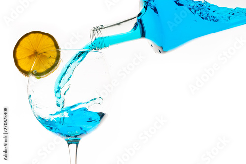 blue drink in glass