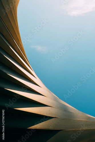 Architectural abstract design against sky