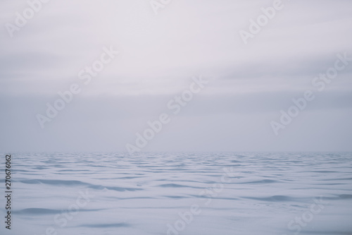 Lake covered by snow photo