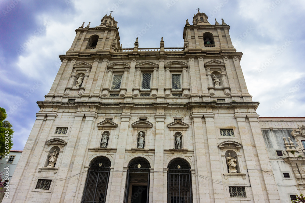 View of the Sao Vicente de Fora church located in Lisbon