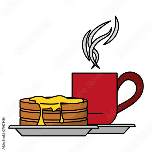 Pancakes and coffee mug