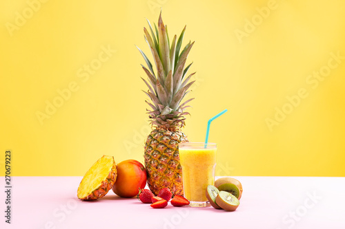 Smoothie fruits still life