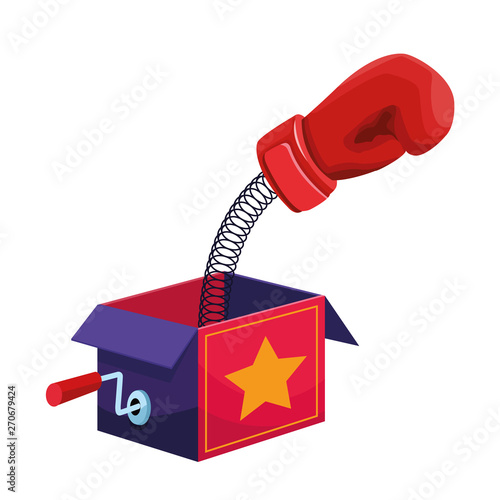 joke surprise box with boxing glove