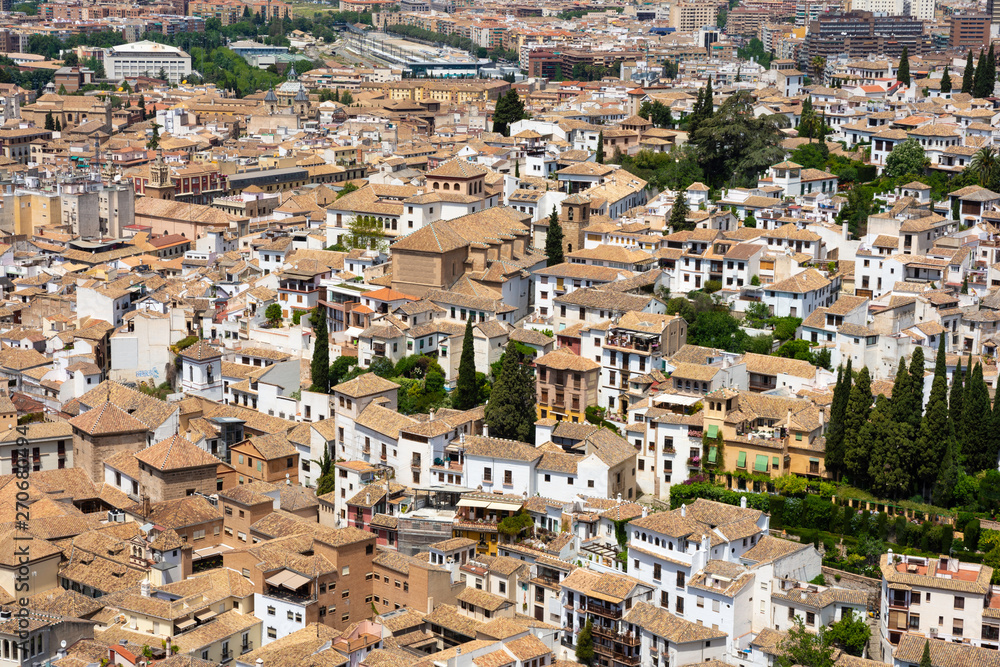 View of Albaicín from the Alcazaba - Granada, Spain