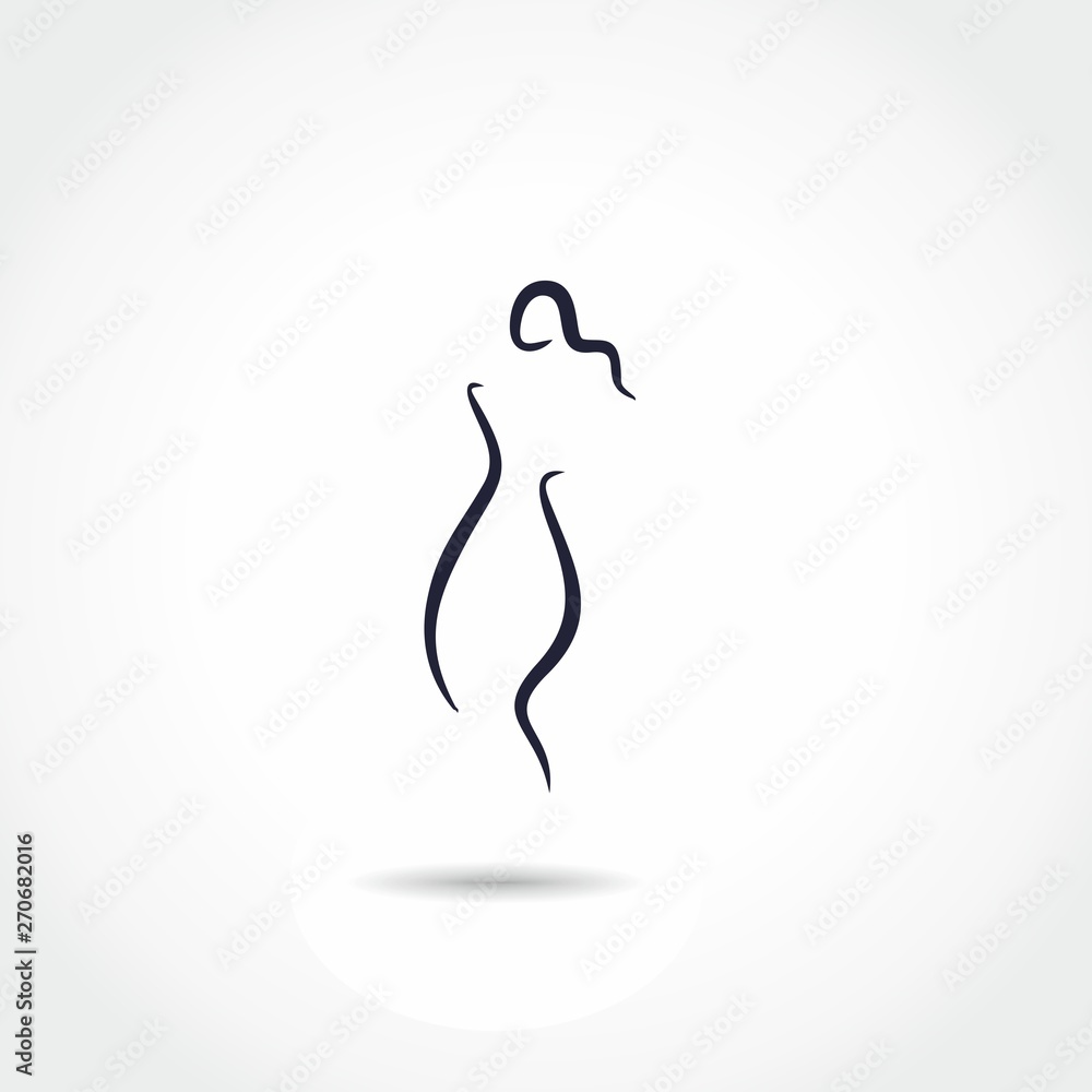 silhouette of a woman icon line illustration vector silhouette of a woman icon line illustration vector