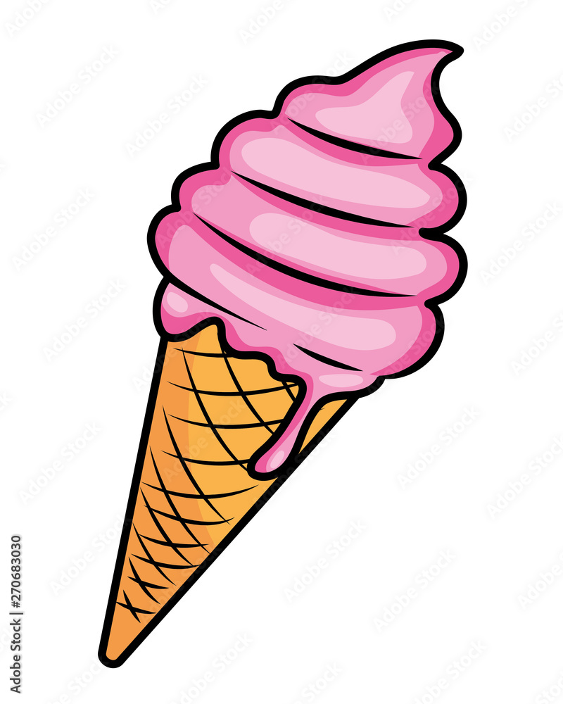 Pop art ice cream cartoon เวกเตอร์สต็อก Adobe Stock