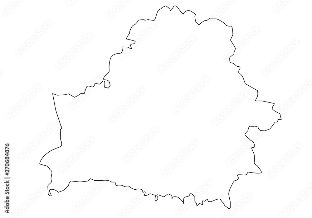 political map of Belarus white background