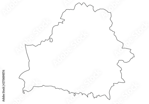political map of Belarus white background