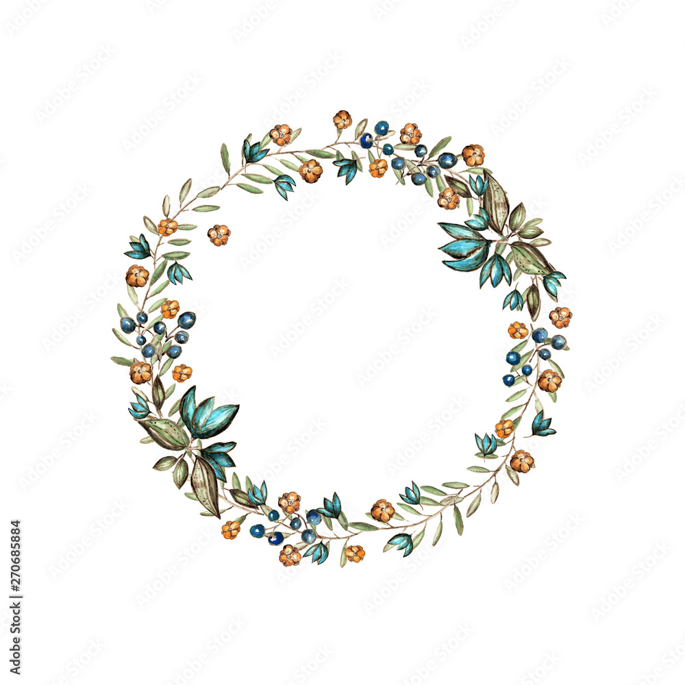 Rustic floral wreath