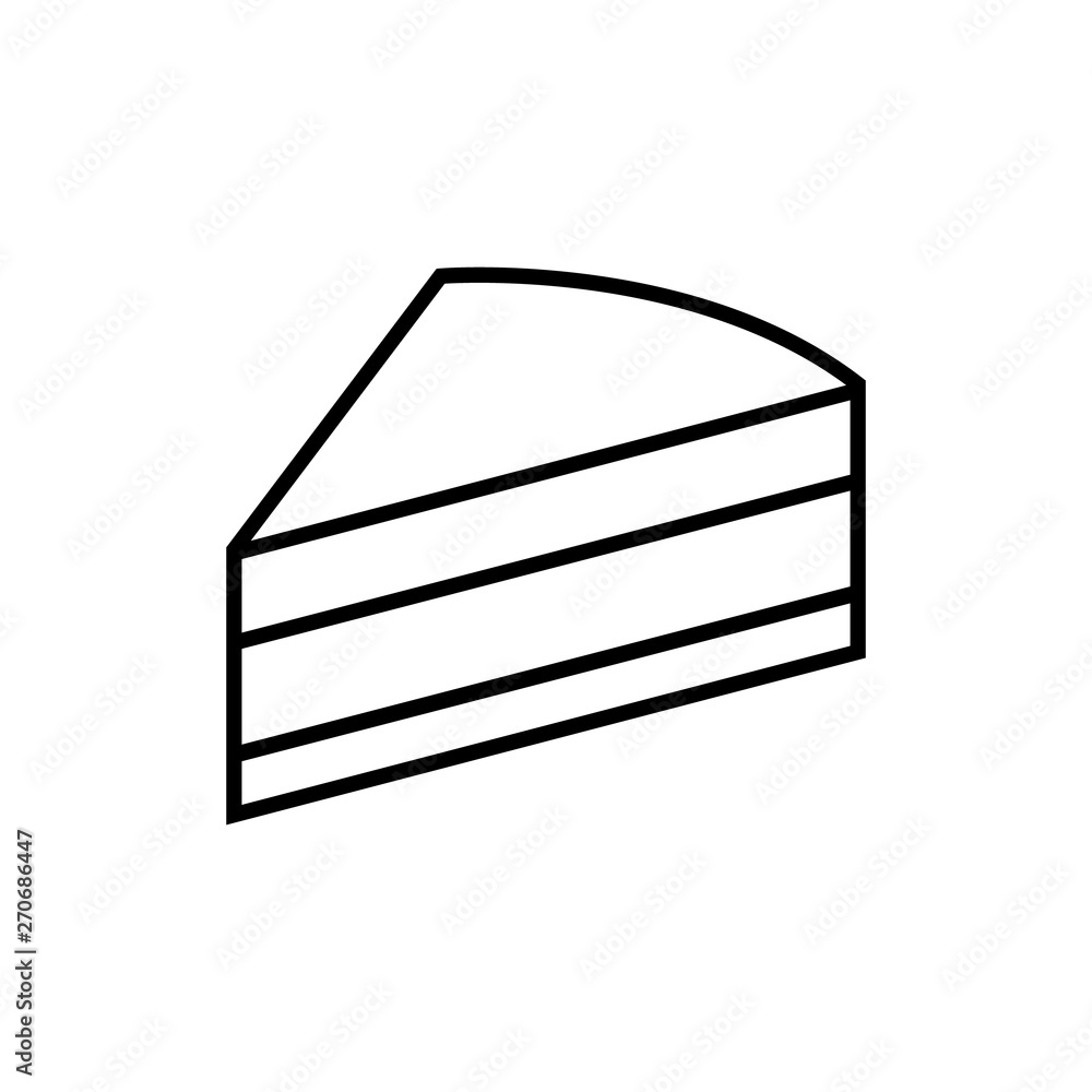 Cake line icon, logo isolated on white background Cake line icon, logo isolated on white background