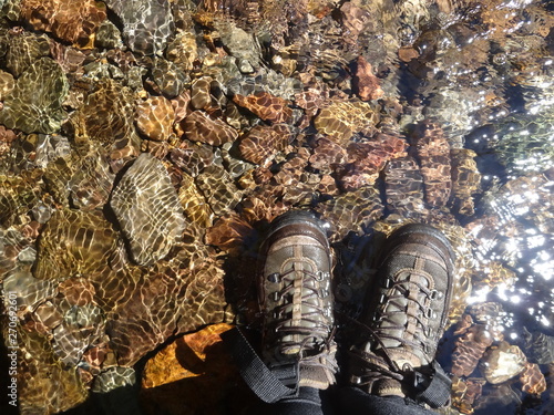 boots on water, travel and trail