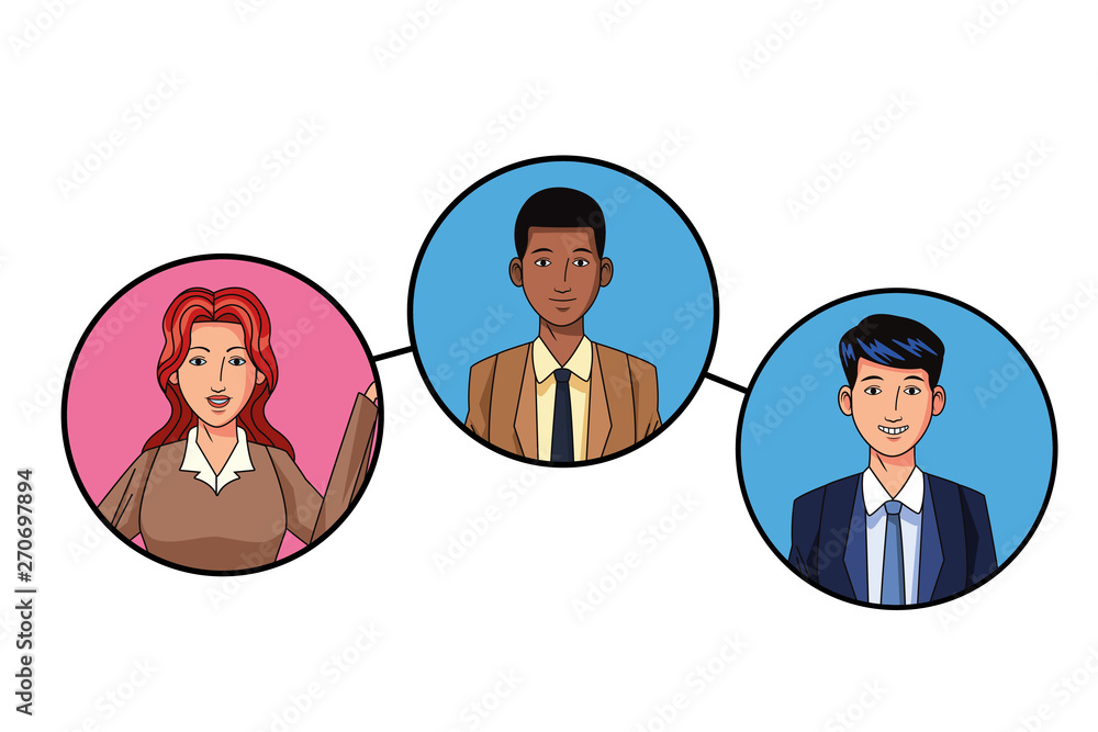 group of business people avatar profile picture in round icon group of business people avatar profile picture in round icon