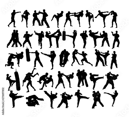 Extreme and Material Art Sports Silhouettes  art vector design 