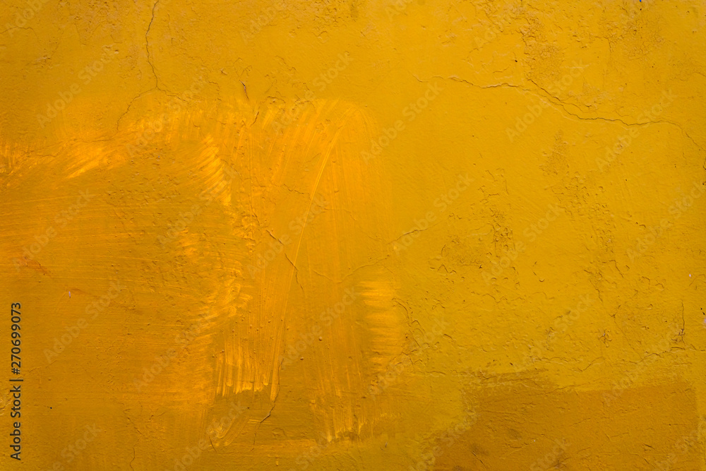 Yellow Brown Wall Abstract Background Mexican Building Oaxaca Mexico