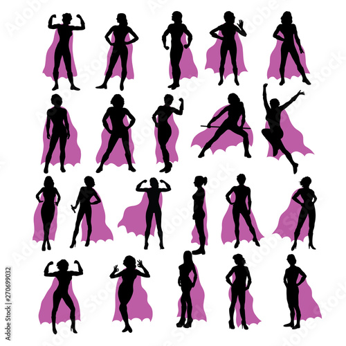 Super Woman Standing Activity, art vector design