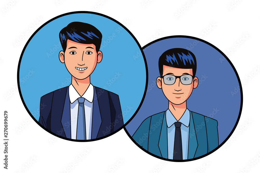 businessmen avatar profile picture in round icons businessmen avatar profile picture in round icons