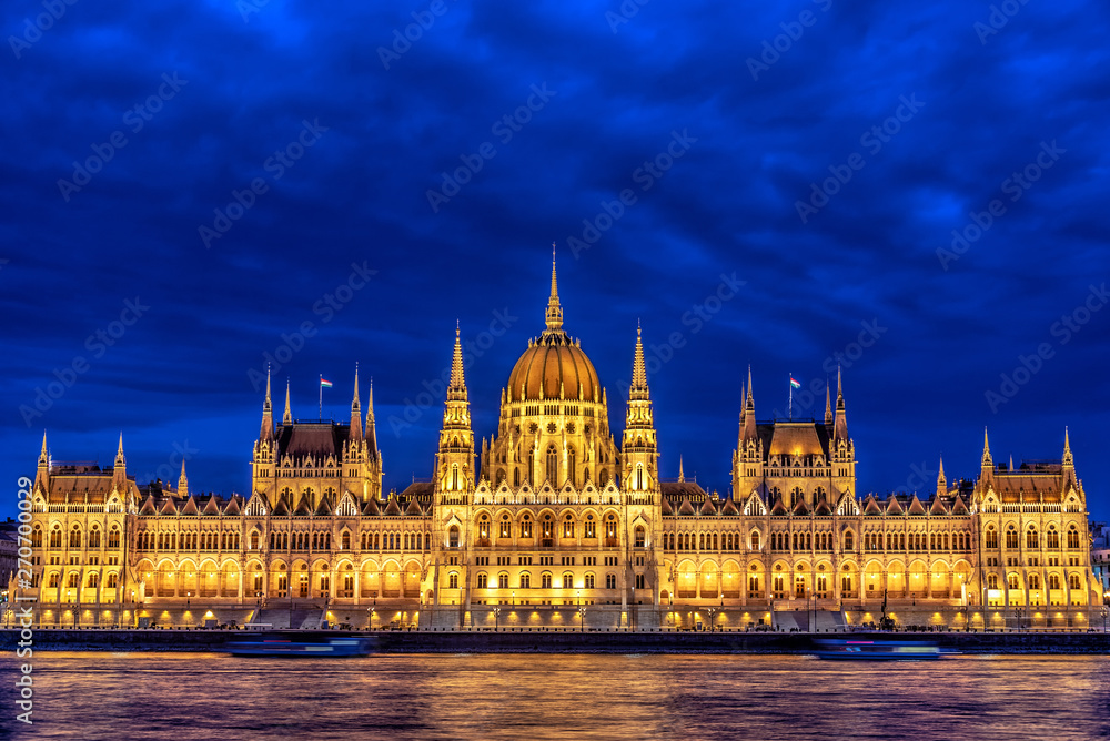 Blue Hour Closeup of the Hungarian Parliament