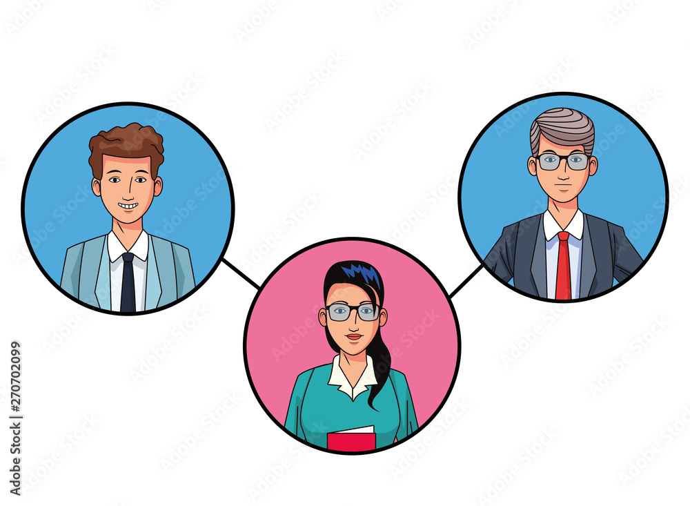 group of business people avatar profile picture in round icon group of business people avatar profile picture in round icon