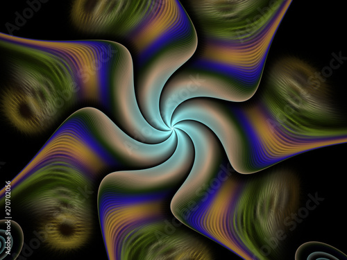 Colorful Fractal Spiral Background Image  Illustration - Infinite repeating spiral pattern  vortex of geometry. Recursive symmetrical patterns compressed and twisted into a central focal point.
