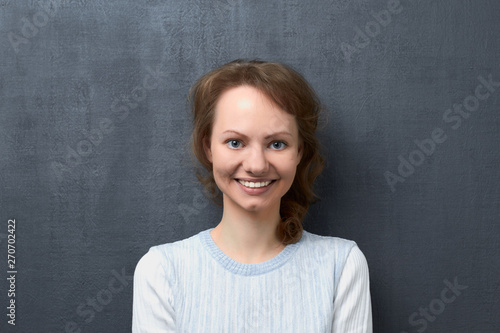 Portrait of happy girl smiling broadly © Andrei Korzhyts