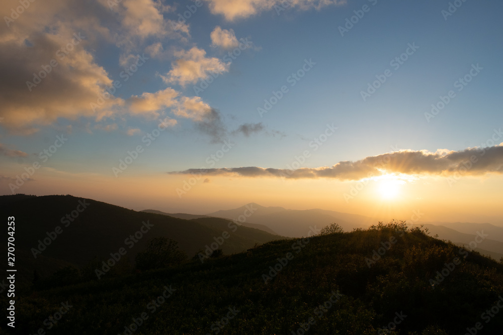Sun Sets On Applchain Mountain Chain Sun Sets On Applchain Mountain Chain