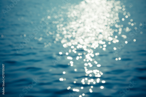 Bokeh of water reflection from sun light