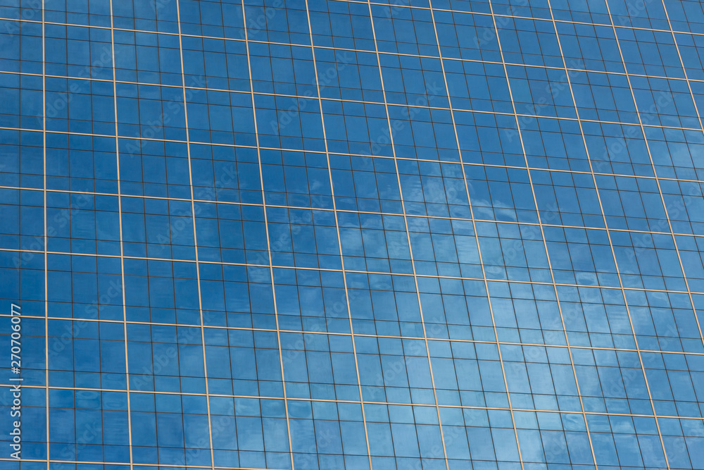 Glass windows of modern office building