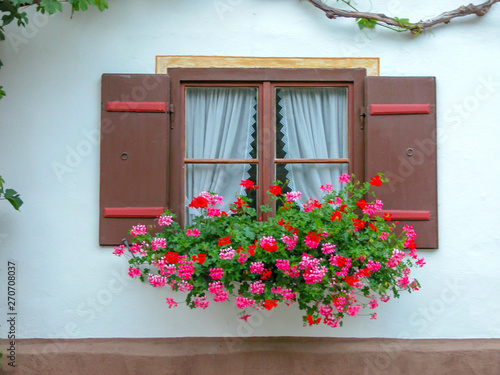 Decorated Window in an Alpine House