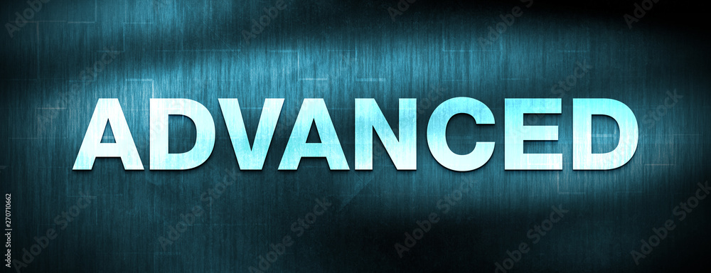 Advanced abstract blue banner background