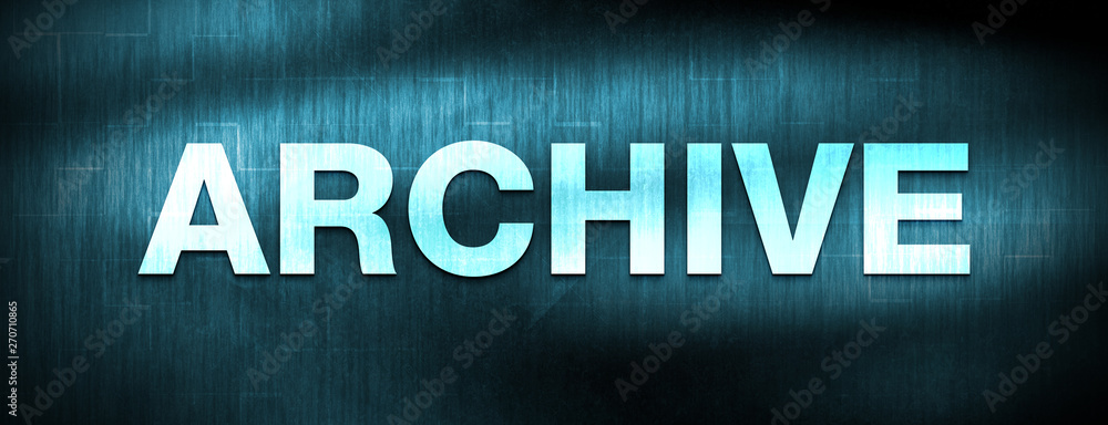 Archive abstract blue banner background
