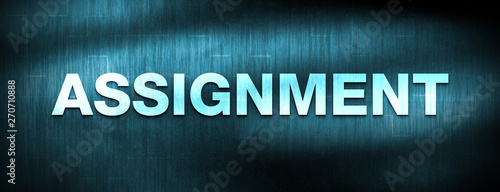 Quadro em tela Assignment abstract blue banner background