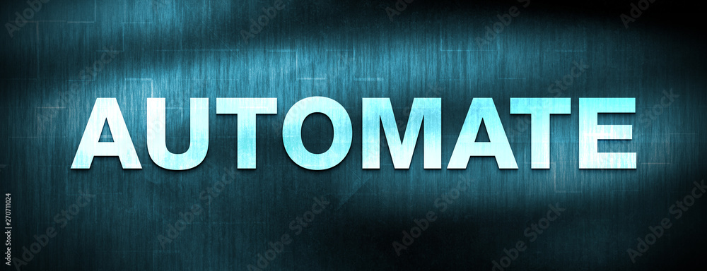 Automate abstract blue banner background