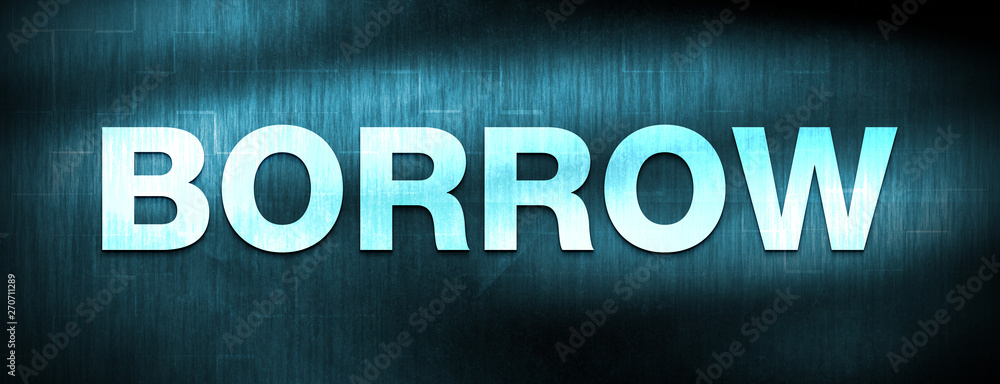 Borrow abstract blue banner background