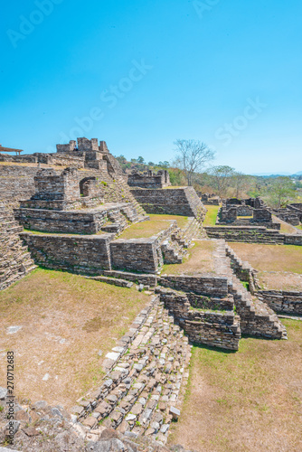 The ancient pyramids of Tonina, a Mayan Archaeological Site in Chiapas, Mexico