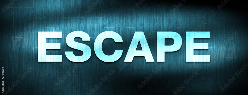 Escape abstract blue banner background