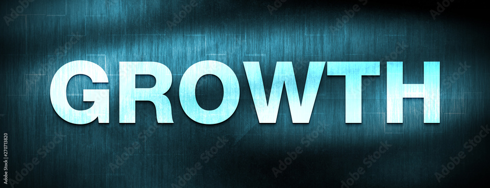 Growth abstract blue banner background