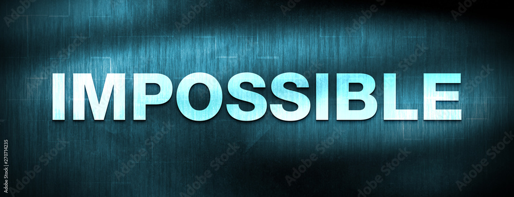 Impossible abstract blue banner background