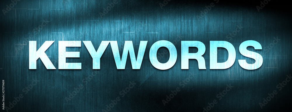Keywords abstract blue banner background
