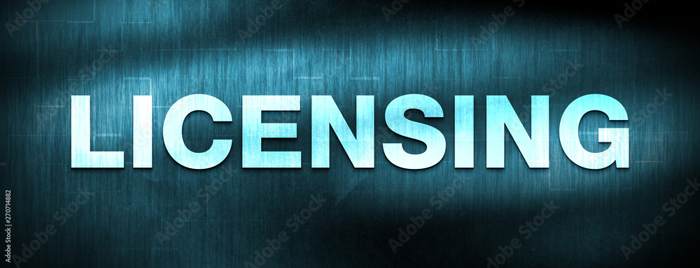 Licensing abstract blue banner background Licensing abstract blue banner background