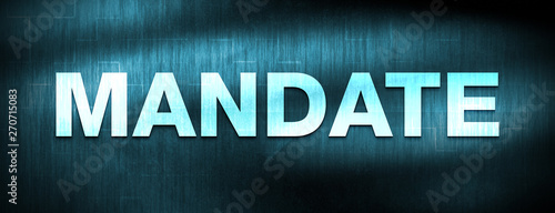 Mandate abstract blue banner background