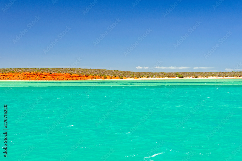 Beautiful colours of the sea, sky, land, vegetation and clouds - Monkey Mia, WA, Australia