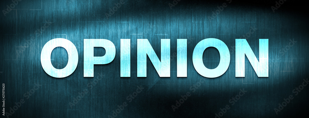 Opinion abstract blue banner background