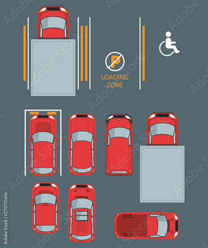 Parking zone topview
