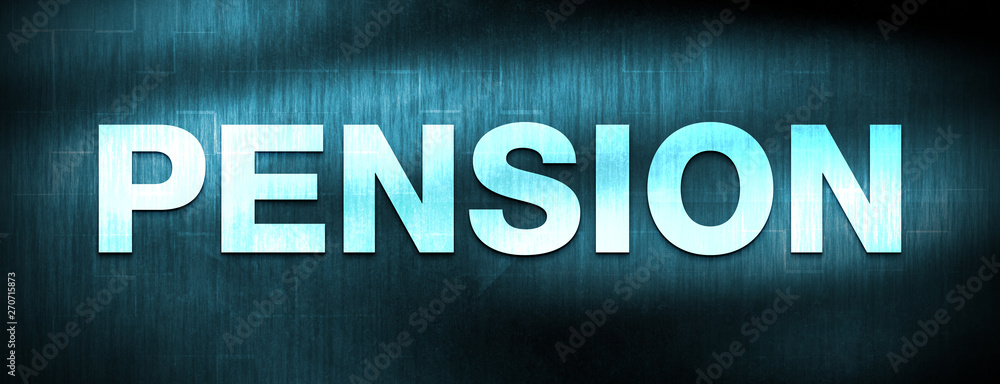 Pension abstract blue banner background Pension abstract blue banner background