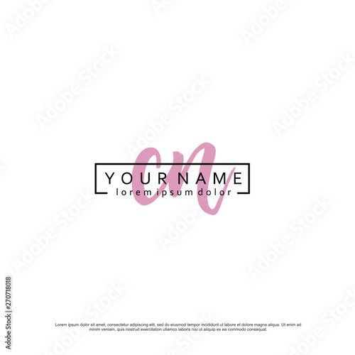 Initial C N CN elegant logo template vector